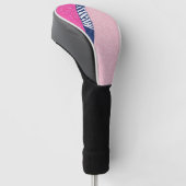 Farbblock PInk für glatte Glitzer Golf Headcover (angewinkelt)