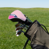 Farbblock PInk für glatte Glitzer Golf Headcover (In SItu)