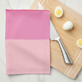 Farbblock Pink Horizontaler Streifen Geschirrtuch (Viertel Falte)