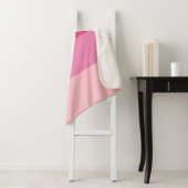 Farbblock Pink Horizontaler Streifen Sherpadecke (Beispiel)