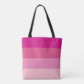 Farbblock Pink Horizontaler Streifen Tasche (Rückseite)