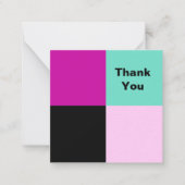 Farbblock-Quadrate Vielen Dank Mitteilungskarte (Vorderseite)