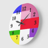 Farbblock Rainbow Large Clock Große Wanduhr (Winkel)