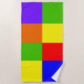 Farbblock Rainbow Prix Strandtuch (Vorderseite)