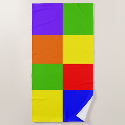 Farbblock Rainbow Prix Strandtuch (Vorderseite)