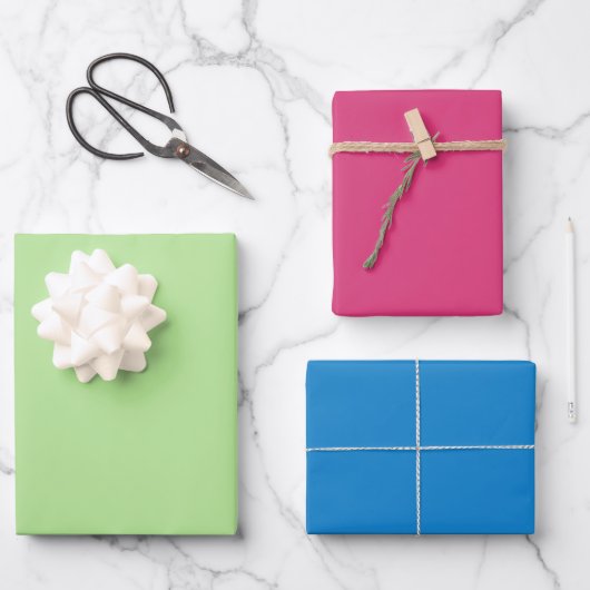 Farbblock Retro 90er Geschenkpapier Set (Vorderseite)