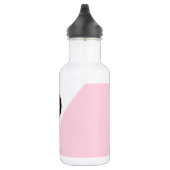 Farbblock Retro Cool Vibe Monogramm Streifen Edelstahlflasche (Rechts)