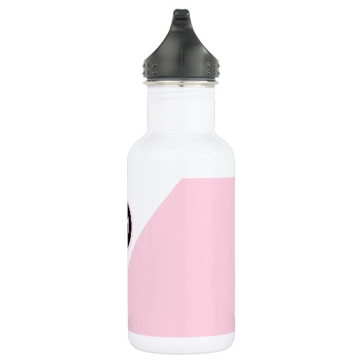 Farbblock Retro Cool Vibe Monogramm Streifen Edelstahlflasche (Rechts)