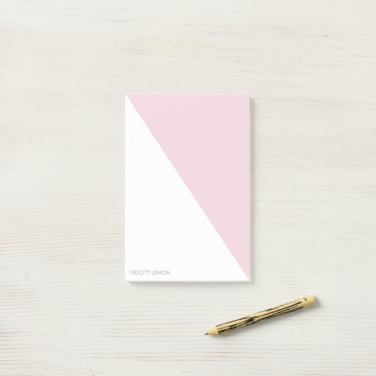 Farbblock - rosa personalisierte Posten-it® Post-it Klebezettel (Auf Schreibtisch)