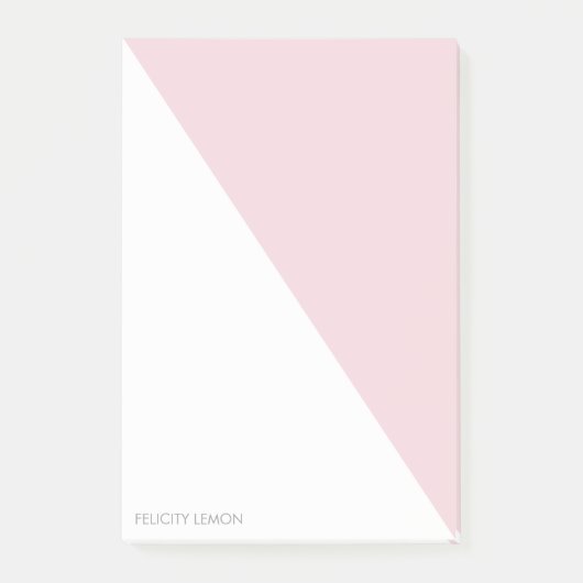 Farbblock - rosa personalisierte Posten-it® Post-it Klebezettel (Vorderseite)