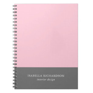 Farbblock rosa und grau elegant notizblock