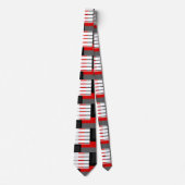 Farbblock rot-grau-weiß gestrichen krawatte (Vorderseite)
