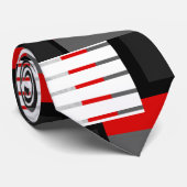 Farbblock rot-grau-weiß gestrichen krawatte (Gerollt)