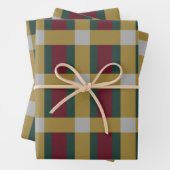 Farbblock rot-grün-silberfarben geschenkpapier set (Beispiel)