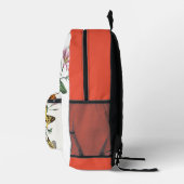 Farbblock Schmetterlinge Rosa - Rot Bedruckter Rucksack (Rechts)