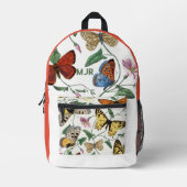 Farbblock Schmetterlinge Rosa - Rot Bedruckter Rucksack (Vorderseite)