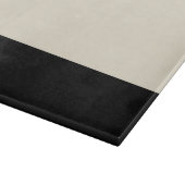 Farbblock-Schneidplatte (Schwarz/Ei) Schneidebrett (Ecke)