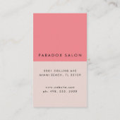 Farbblock-Schönheit Visitenkarte (Rückseite)