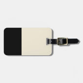 Farbblock Schwarz und Eggshell Gepäckanhänger (Vorderseite horizontal)