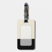 Farbblock Schwarz und Eggshell Gepäckanhänger (Rückseite vertikal)