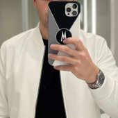 Farbblock Schwarz-Weiß, einfarbig Mit Monogramm Case-Mate iPhone Hülle