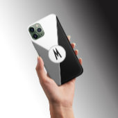 Farbblock Schwarz-Weiß, einfarbig Mit Monogramm Case-Mate iPhone Hülle