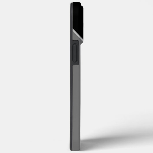 Farbblock Schwarz-Weiß, einfarbig Mit Monogramm Case-Mate iPhone Hülle (Rückseite / Rechts)