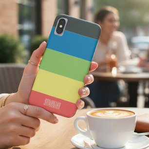 Farbblock Sommerfarben-Tage-Farbblock Monogramm Case-Mate iPhone Hülle