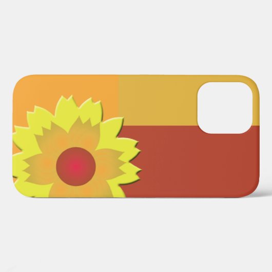 Farbblock Sonnenblume Case-Mate iPhone Hülle (Rückseite (Horizontal))