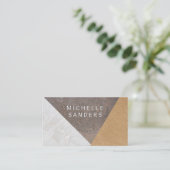 Farbblock | Stone Metal Paper Visitenkarte (Stehend Vorderseite)