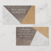 Farbblock | Stone Metal Paper Visitenkarte (Vorne/Hinten)