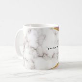 Farbblock-Tasse aus rosa Marmor Kaffeetasse (Vorderseite Links)