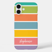 Farbblock und handgeschriebener Skriptname Case-Mate iPhone Hülle (Rückseite)