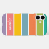 Farbblock und handgeschriebener Skriptname Case-Mate iPhone Hülle (Rückseite (Horizontal))
