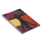 Farbblock Vitruvian Mann Notizblock (Rechte Seite)