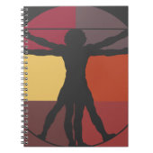 Farbblock Vitruvian Mann Notizblock (Vorderseite)