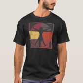 Farbblock Vitruvian Mann T-Shirt (Vorderseite)