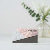 Farbblock "wirl" (Muster) Bokeh und Marmor Visitenkarte (Stehend Vorderseite)