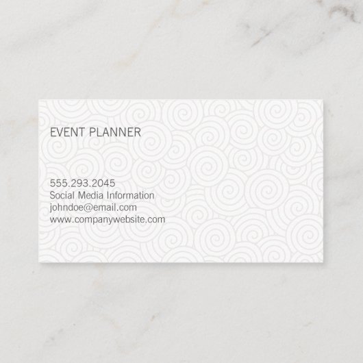 Farbblock "wirl" (Muster) Bokeh und Marmor Visitenkarte (Rückseite)