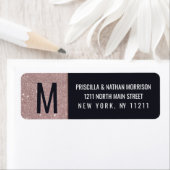 Farbblockadresse für Navy Rose Gold Glitzer (Insitu)