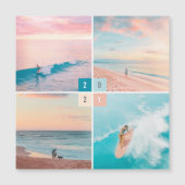 Farbblöcke 2025 Neujahr 4 Foto Magnetkarte (Vorderseite)