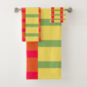Farbblöcke 3 rot-grün badhandtuch set (Insitu)