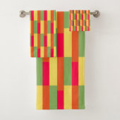 Farbblöcke 3 rot-grün badhandtuch set (Insitu)