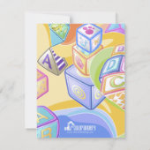 Farbblöcke 4,25 x 5,5 Zoll Einladung (Rückseite)