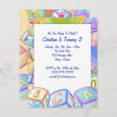 Farbblöcke 4,25 x 5,5 Zoll Einladung (Vorne/Hinten)