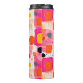 Farbblöcke Abstraktes Muster Mitte Jahrhundert Mod Thermosbecher (Rückseite)