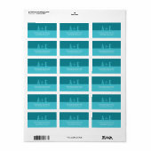 Farbblöcke - Adresslisten (Türkis) Adressaufkleber (Vorne)