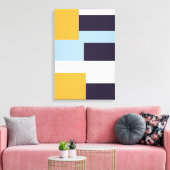 Farbblöcke aus dem Mittelalter Premium Wrapped Can Leinwanddruck (Insitu (Wohnzimmer))