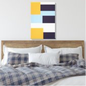 Farbblöcke aus dem Mittelalter Premium Wrapped Can Leinwanddruck (Insitu (Schlafzimmer))