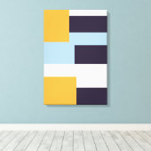 Farbblöcke aus dem Mittelalter Premium Wrapped Can Leinwanddruck (Insitu (Holzboden))